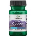 Swanson Albion Chelated Copper měď v chelátové vazbě 2 mg 60 kapslí – Hledejceny.cz