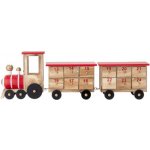 Bloomingville vláček Paulownia červená barva přírodní barva dřevo – Sleviste.cz