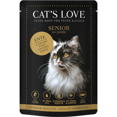 Cat's Love Senior s kachní příchutí 12 x 85 g