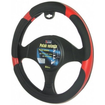 Compass Univerzální potah volantu Grip 37 - 39 cm černo / červený - – Zboží Mobilmania