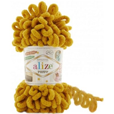 Alize příze Puffy 02 hořčicová – Zboží Mobilmania