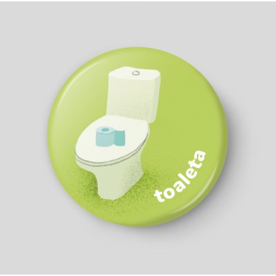 Nalepshop Toaleta Plánovací magnetka 32 mm – Zboží Mobilmania