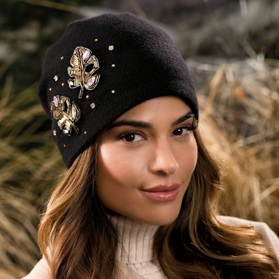 Krumlovanka Dámská černá zimní čepice Woolmark W-0915/018 – Hledejceny.cz