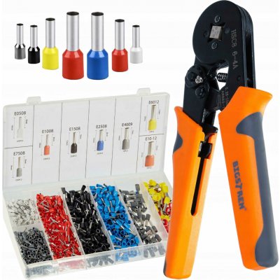 Bigstren 22717 Krimpovací kleště + svorky sada 1200 ks – Zboží Dáma