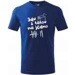 Trikoo Dětské TRIČKO Jdu s tátou NA JEDNO Královská modrá Bílá – Hledejceny.cz