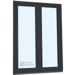 KÖMMERLING balkonové dveře 70 AD O+OS klapačka pravé antracit/bílá 150 x 230 cm jednostranná klika + madýlko + PVC rám – Zboží Mobilmania