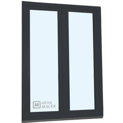 KÖMMERLING balkonové dveře 70 AD O+OS klapačka pravé antracit/bílá 150 x 230 cm jednostranná klika + madýlko + PVC rám – Zboží Mobilmania