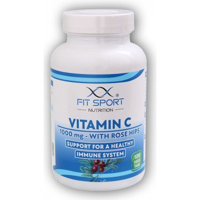 FitSport Nutrition Vitamin C 1000 mg with Rose Hips 120 vege tablet – Hledejceny.cz