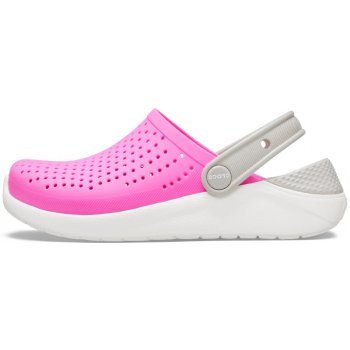 Crocs LiteRide Clog K Electric Pink White 205964 6QR J6 růžová