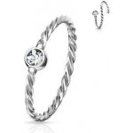 Šperky4U piercing do nosu kruh se zirkonem N0130-C – Sleviste.cz