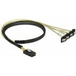 Delock Kabel Mini SAS SFF-8087 > 4 x SATA 7 pin samice 90° pravoúhlý 0,5 m – Zboží Živě