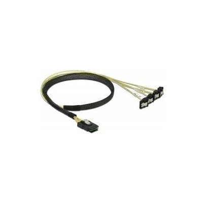 Delock Kabel Mini SAS SFF-8087 > 4 x SATA 7 pin samice 90° pravoúhlý 0,5 m – Zboží Živě