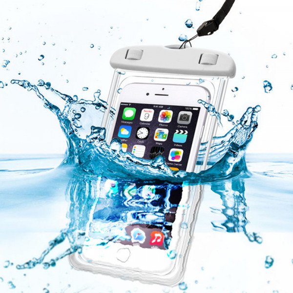 Pouzdro a kryt na mobilní telefon Pouzdro SES Univerzální vodotěsné - bílé