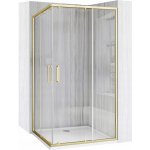 REA City sprchový kout 80x100, kartáčovaná zlatá REA-K6445 – Zboží Mobilmania