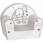 Baby Nellys Dětské křesílko Lux Cute Bunny šedá / bílá – Zbozi.Blesk.cz