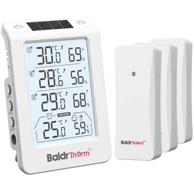 BALDRTHERM B0598 – 3kanálový termohygrometr s automatickým podsvícením – Sleviste.cz