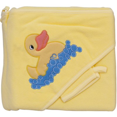 Scarlett Froté ručník kačenka s kapucí žlutý
