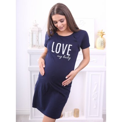 Mateřská noční košile Love My Baby Navy – Zboží Dáma