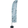 Roll up banner Jansen Display Beach Flag Budget Wind Complete Set Fresh Fish French, 1010 x 4305 mm