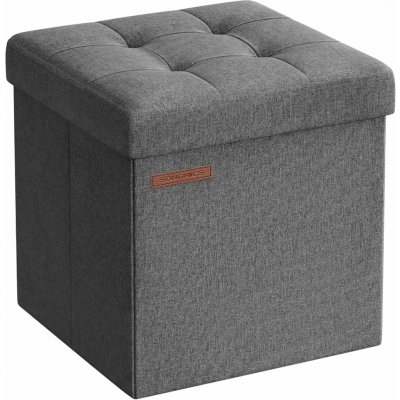 SONGMICS Taburet s úložným prostorem 30 x 30 x 30 cm šedý – Zbozi.Blesk.cz