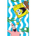 Carbotex dětský froté ručník Spongebob zábava v moři 30 x 50 cm modrý