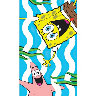 Carbotex dětský froté ručník Spongebob zábava v moři 30 x 50 cm modrý – Zboží Mobilmania