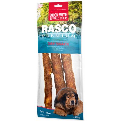 Rasco Premium 3 tyčinky bůvolí 27 cm obalené kachním masem 250 g – Hledejceny.cz
