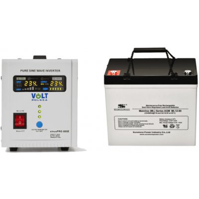 VSelektro záložní zdroj 500W sinusPRO-800E + AKU 55Ah – Zboží Živě