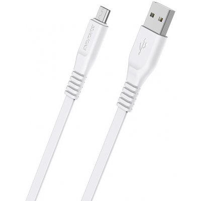Borofone BX23 Wide Power - USB na MicroUSB - 2,4A, 1m, bílý
