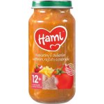 Hami Makaróny s dušeným vepřovým rajčaty a paprikou 250 g – Zboží Dáma