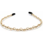 Kovová čelenka vlnka s třpytivou nitkou zlatá – Sleviste.cz