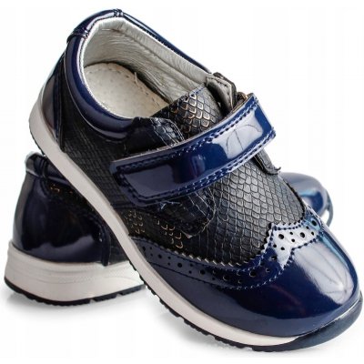 Laky polobotky profilované suchý zip modré – Zboží Dáma