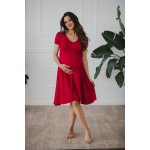 Těhotenské kojící šaty Mommy Chic Red – Zboží Dáma
