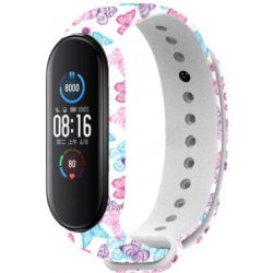 RhinoTech řemínek na Xiaomi Mi Band 7, Mi Band 6, Mi Band 5 - motiv motýli RHTRTACC136