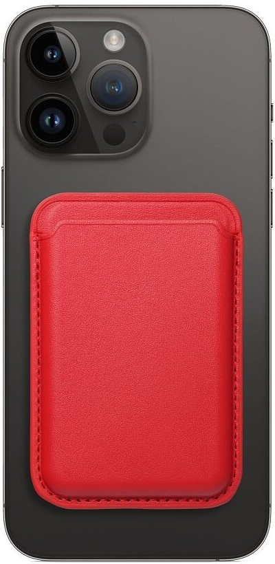 Pouzdro Case4Mobile PU Peněženka MagSafe, červené