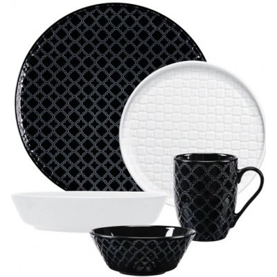 Lubiana porcelánová souprava Marrakesh Black & White 30 dílná – Zbozi.Blesk.cz