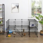 Goleto Kovový výběh pro malá zvířata černý 143 x 73 x 71 cm – Sleviste.cz