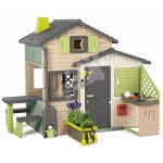Smoby Domeček Přátel ekologický s květináčem u kuchyňky v natur hnědých barvách Friends House Evo Playhouse Green – Zboží Dáma