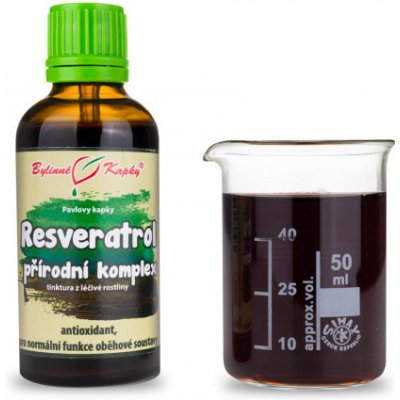 Resveratrol vinná réva semena a slupky bylinné kapky tinktura 50 ml – Zbozi.Blesk.cz