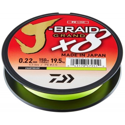 Daiwa Splétaná Šňůra J-Braid Grand X8E 135m 0,16mm – Sleviste.cz