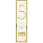 Godan Prskavka ve tvaru čísla 5 zlatá – Zboží Mobilmania