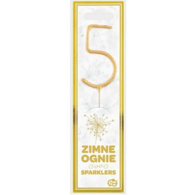 Godan Prskavka ve tvaru čísla 5 zlatá – Zboží Mobilmania