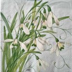 Ubrousek 33x33cm Sněženky – Sleviste.cz