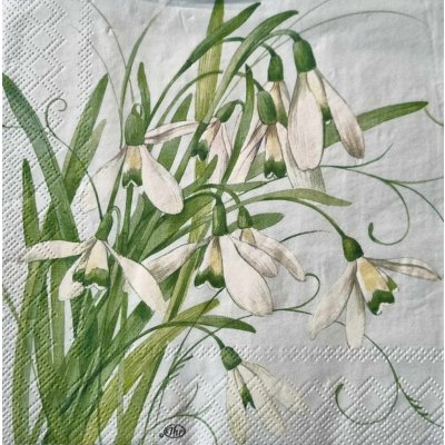 Ubrousek 33x33cm Sněženky – Sleviste.cz