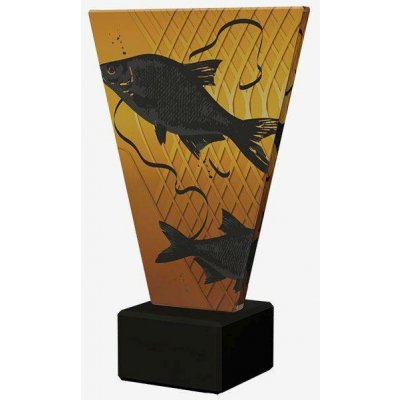 Designová skleněná trofej Rybaření Výška: 20,5 cm Průměr: 1 cm – Hledejceny.cz