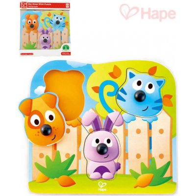 Hape puzzle s úchytkami Domácí zvířátka – Zbozi.Blesk.cz