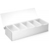 Shaker Barmanský box na ingredience do drinků, Bar up, 5 kontenery, 375x140x(H)90mm