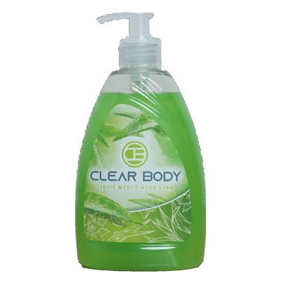 Clear Body tek. mýdlo perleť dávk. Aloe Vera 500 ml – Zboží Mobilmania