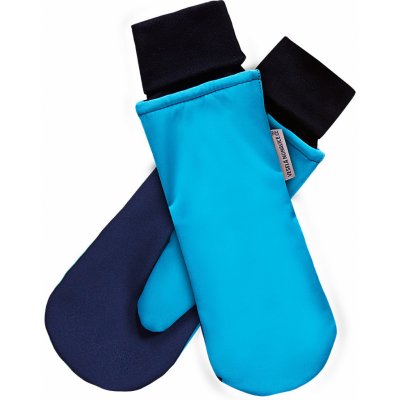 Veselá Nohavice Softshellové rukavice modro-tyrkysové – Zboží Mobilmania