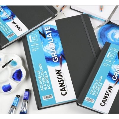 Canson Skicák Graduate Watercolour Book v pevné vazbě 14 x 21,6 cm 250g 56 listů – Sleviste.cz